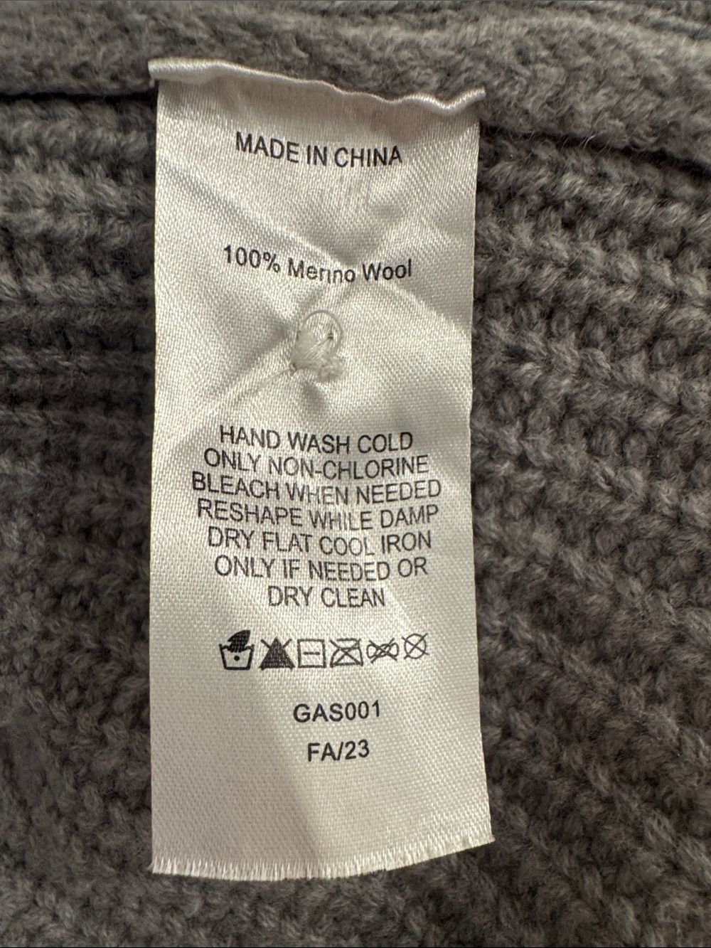 Quince Australian Merino Wool Collared Cable Cardigan Heather Grey XS - Picture 6 of 8